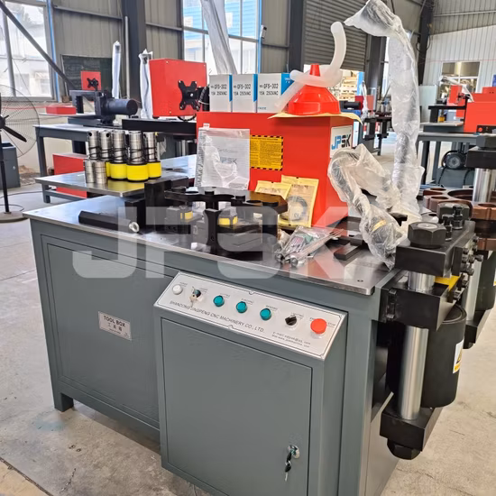 Máquina de corte hidráulico para dobrar barramentos de cobre e alumínio